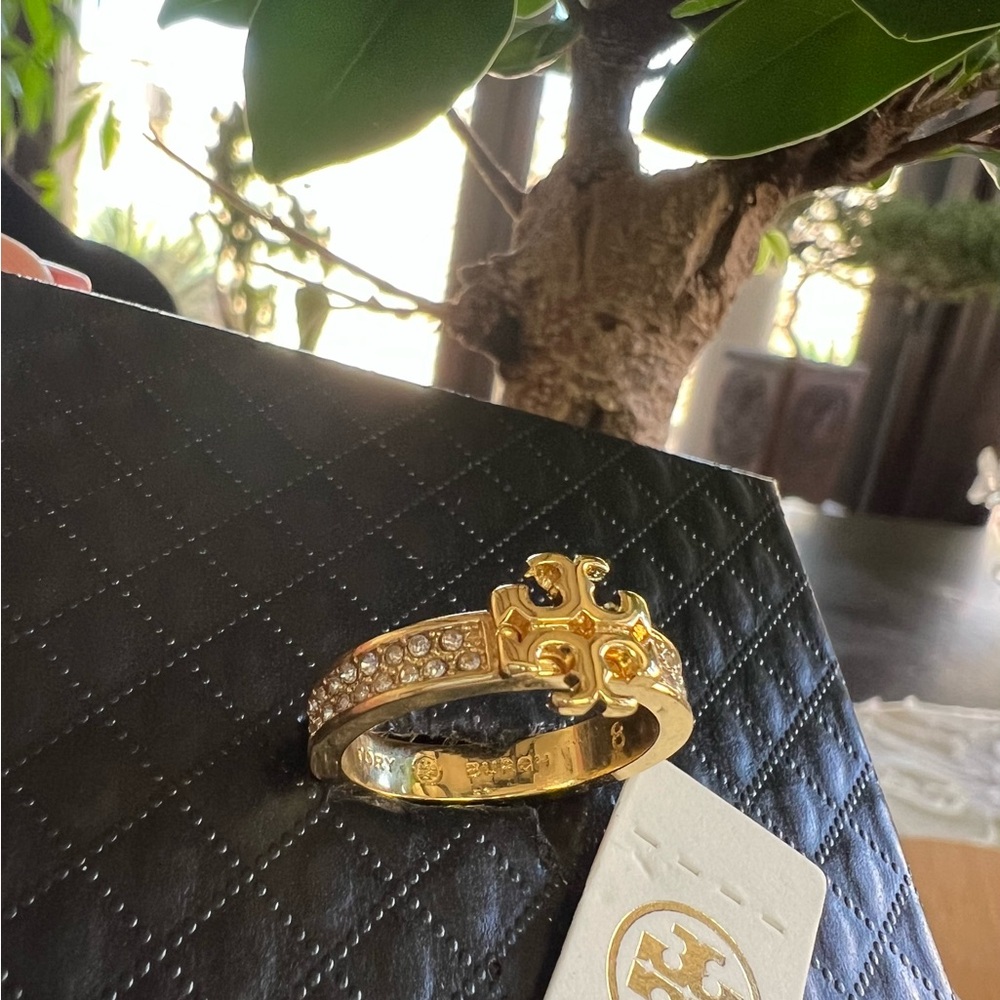 Tory Burch Kira Pave Crystal Logo Size 7 - Picture 3 of 4